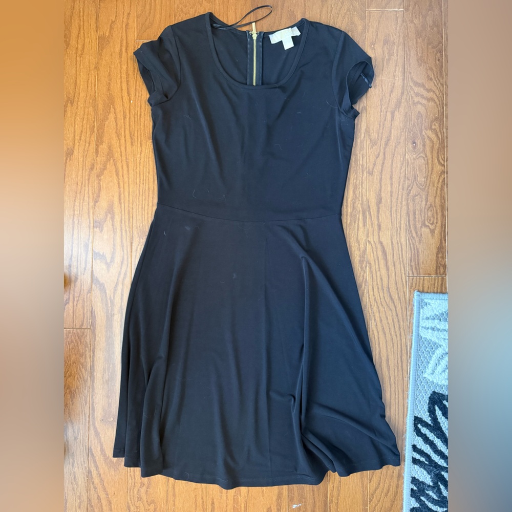 Michael Kors Black Fit-and-Flare Dress
